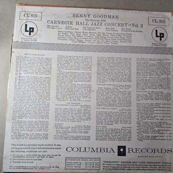 Columbia Jazz Concert Vinyl Record - Picture 2 of 10